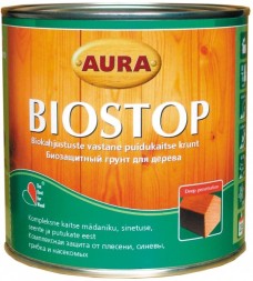 AURA BIOSTOP біозахисна ґрунтовка для деревини 9л